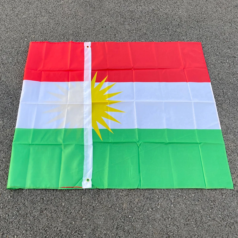 aerxemrbrae    90*150cm  Kurdish flag  Kurdistan  Bannes Hanging Polyester  for  Home Decoration flag