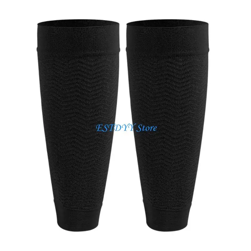 G6DE 1 Pair Unisex Calf Support Sleeves Compressions Nylon Fabric Texture Suitable for Sports Recovery Enhancing Circulation