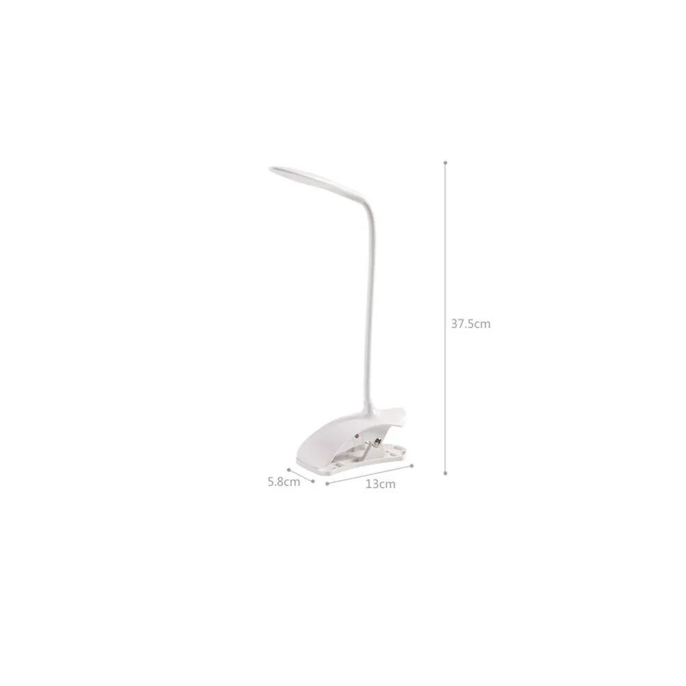 USB Powered LED Eye Protection Desk Light Flexible Neck Adjustable Brightness Study Nightstand Lamp for Bedroom