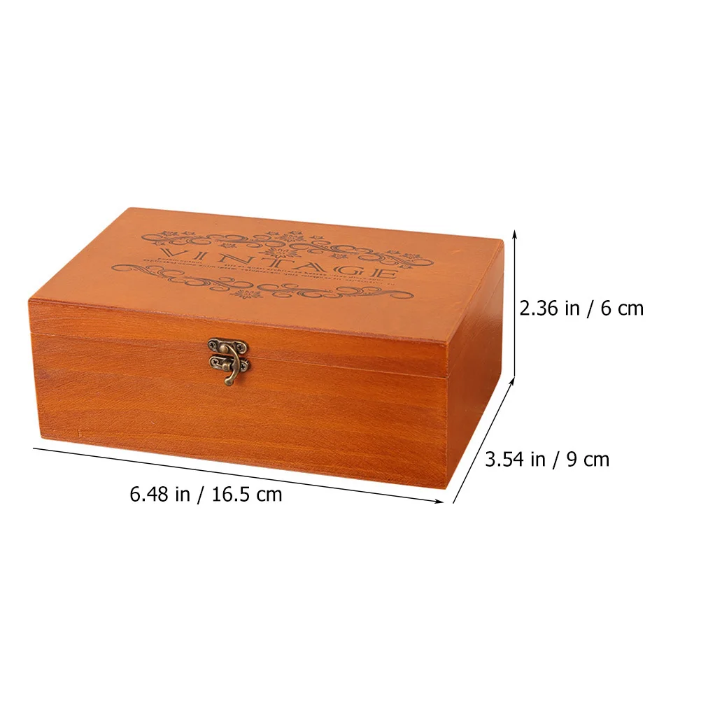 

Wooden Jewelry Storage Box Vintage Style Durable Wood Large Capacity Jewelry Case Organizer for Watches Rings Bracelets
