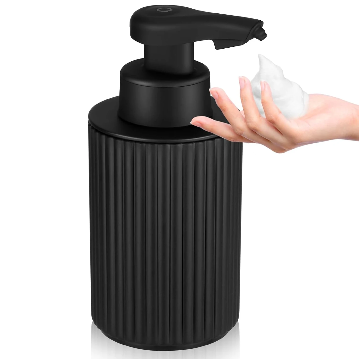 

Автоматический бесконтактный дозатор для пенного мыла: 260 мл, черный пластик – перезаряжаемый электрический умный автоматический дозатор для пенного мыла – для рук и посуды