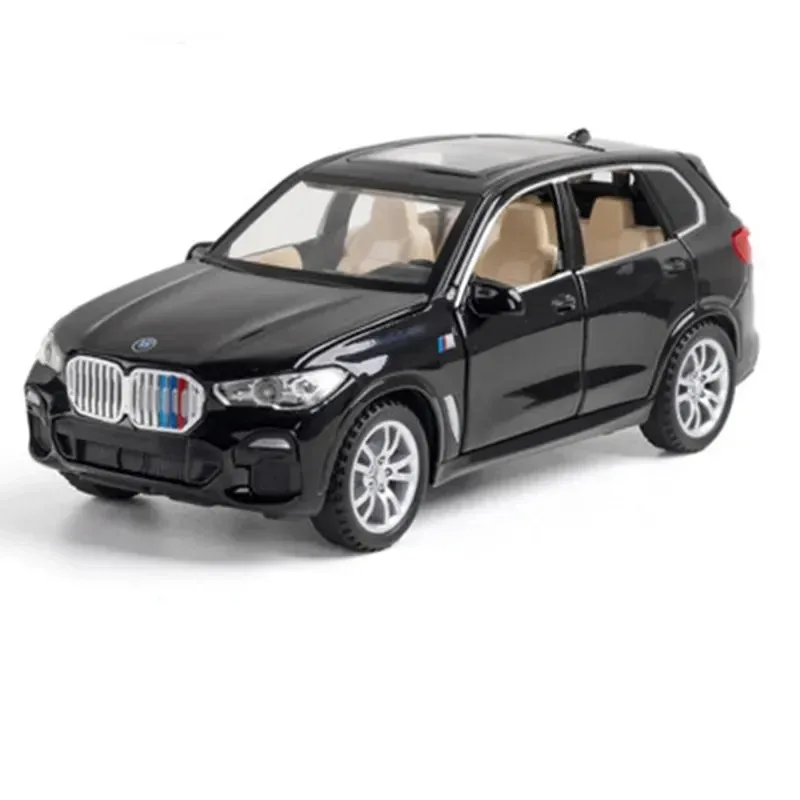 1:32 BMW X5 SUV سبيكة سيارة نموذج Diecasts لعبة معدنية المركبات نموذج سيارة عالية محاكاة جمع ضوء الصوت لعبة أطفال هدية