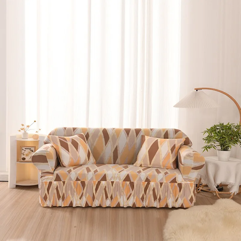 Flower Printed Elastic Sofa Slipcovers Modern Sofa Cover Living Room Sectional Corner Chair Protector Couch Cover 1/2/3/4 Seater