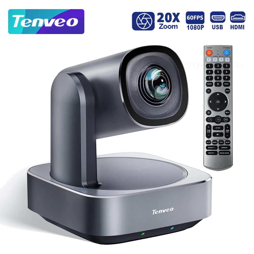 Tenveo VL20H 20X Zoom PTZ Camera Conference Camera USB3.0/HDMI 1080P 60FPS for Video Conferencing Live Streaming Church Educatio