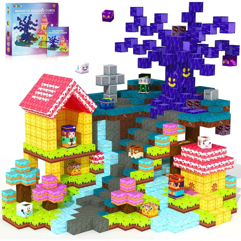 子供向け磁気ブロック：モンテッソーリ玩具＆感覚ゲーム、3歳から13歳に最適、ハロウィンや誕生日プレゼントに最適