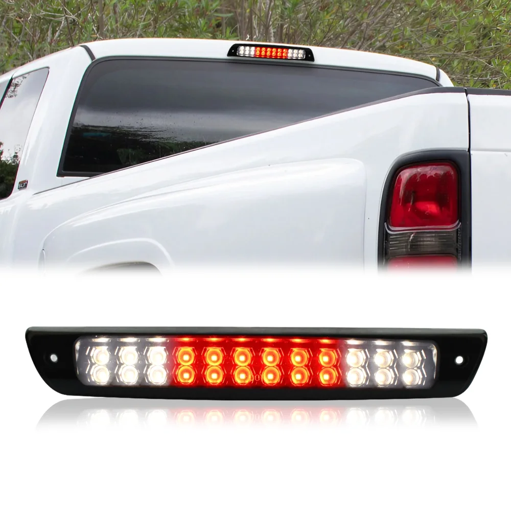 

For Dodge Ram 1500 2500 3500 1994-2002 Smoked LED 3rd Third Brake Light Reverse Cargo Light High Mount Taillight Rear Stop Light