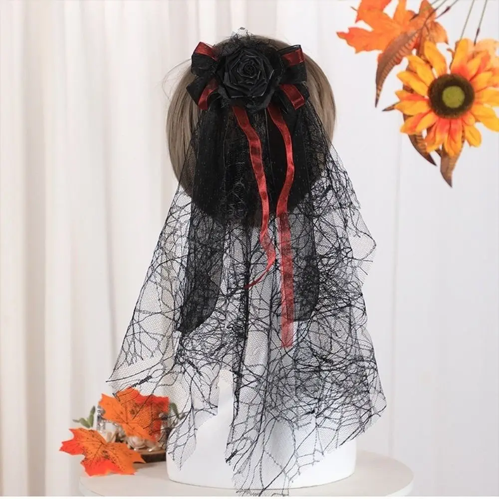 

Креативная дышащая заколка для волос на Хэллоуин, удобные модные аксессуары для волос, элегантные черные повязки на голову, наряды