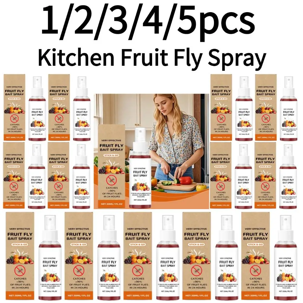 1/2/3/4/5 Uds solución Natural trampas atractivas de larga duración cocina fruta mosca Spray para mosquitos para encimera fregadero Spray