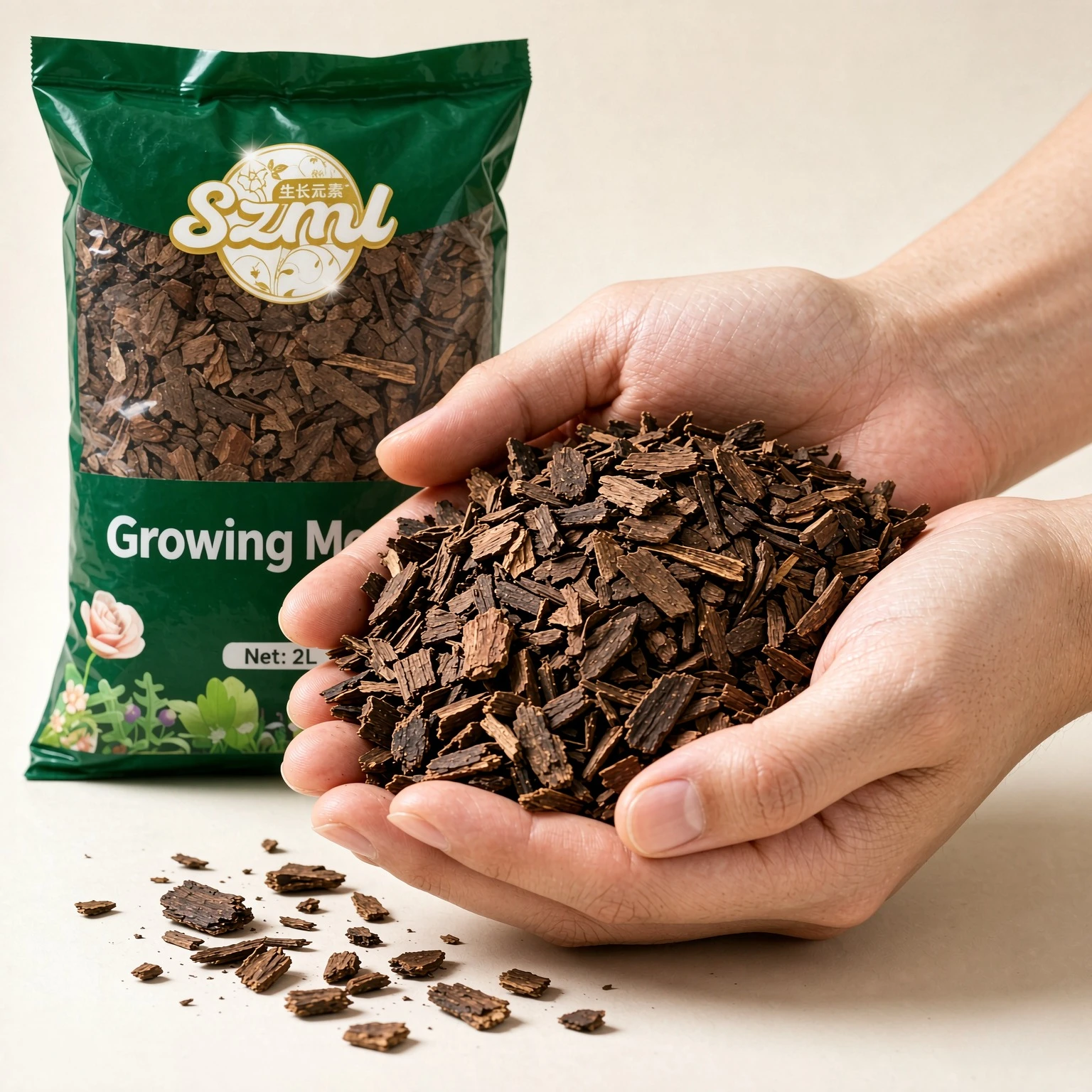 Pine Bark Nuggets for Plants 350g Soil Amendment for Orchids Succulents Bonsai Blueberry Garden