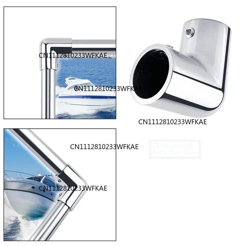 22/25/30/32mm Marine 316 Stainless Steel Pipe Connector 2-Way Boat Hand Rail Fitting Yacht Hand Pipe 90 Degree Elbow Heavy Dudy