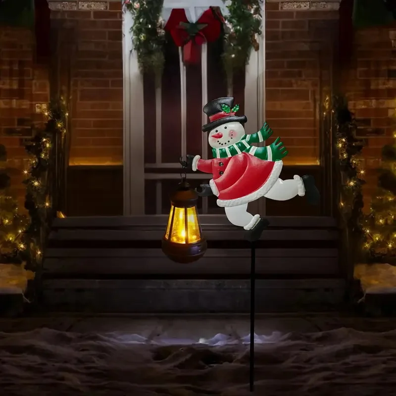 في الهواء الطلق ضوء الشمس عيد الميلاد ثلج LED حديقة الديكور الدافئة الأبيض/الملونة ضوء القصر الشمسي لساحة الحديقة زينة عيد الميلاد