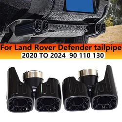 For 2020 to 2024 Land Rover Defender 90 110 Edition Exhaust Pipe Modification KAHN Black Square Cellular Muffler Nozzle Tip