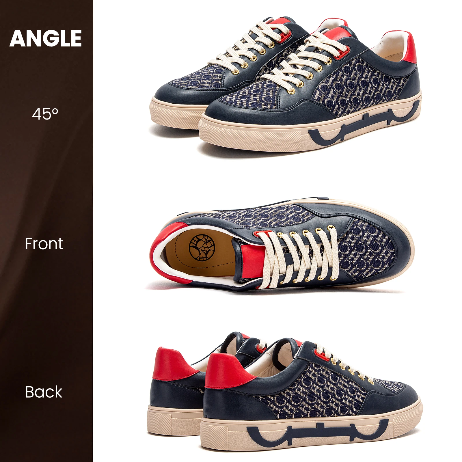 CHCH Men's New Splicing Casual Shoes 2025 New Blue Splicing Tennis Shoes Comfortable Walking Shoes