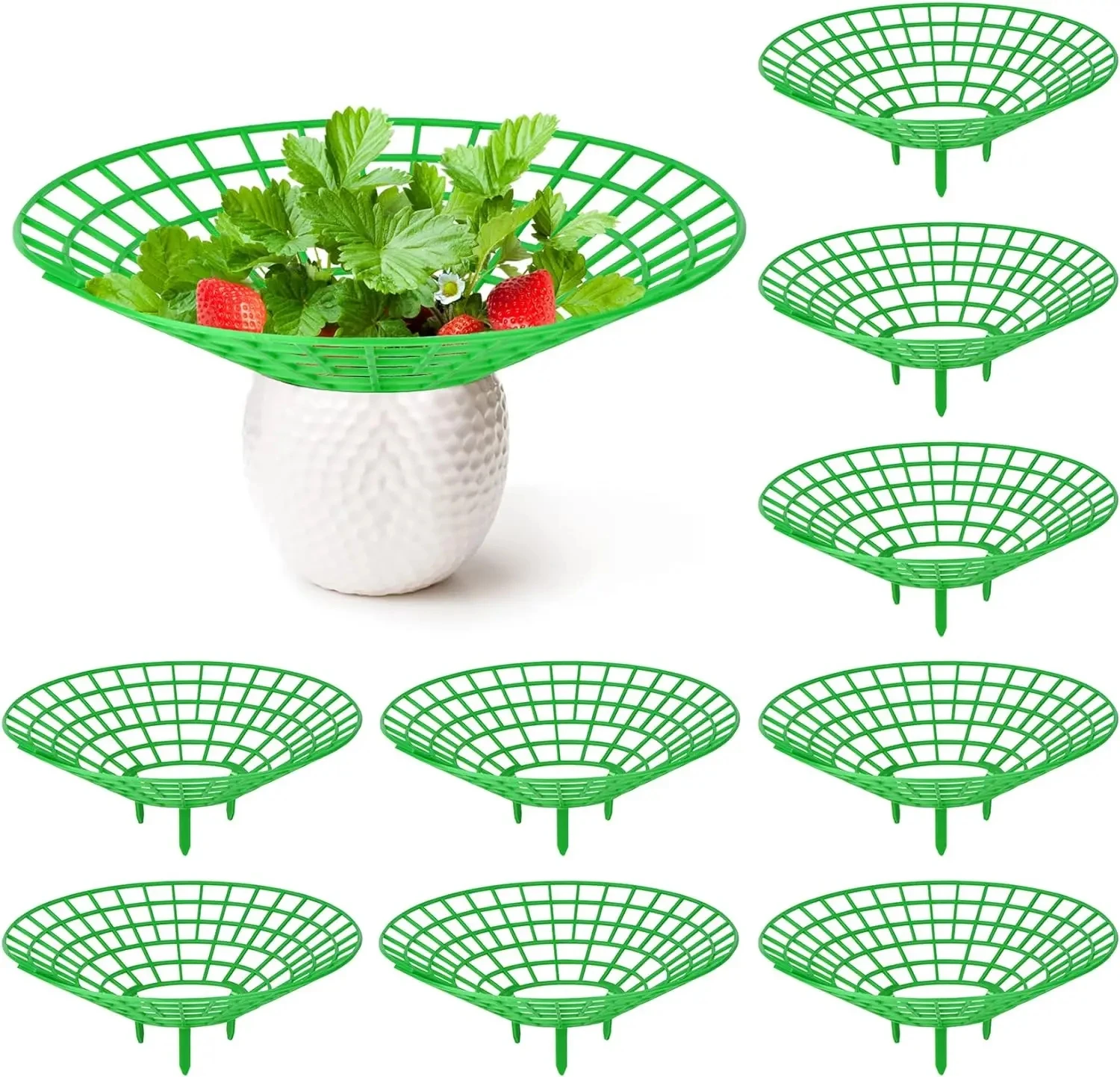 

20Pcs StrawberryPlantSupportswith 3Sturdy Legs Strawberry Growing Racks Protector Frame Holder Cage From Mold Rot Dirt