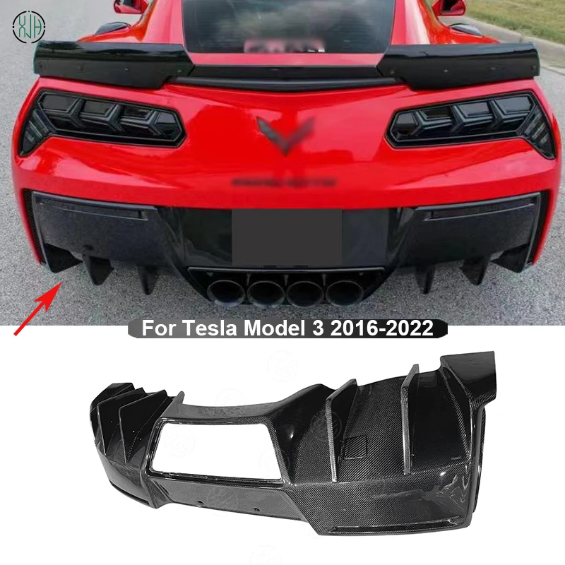 

Детали для автомобильного спойлера из углеродного волокна для Chevy Corvette C7 Z06 2014-2019, обновленный комплект кузова