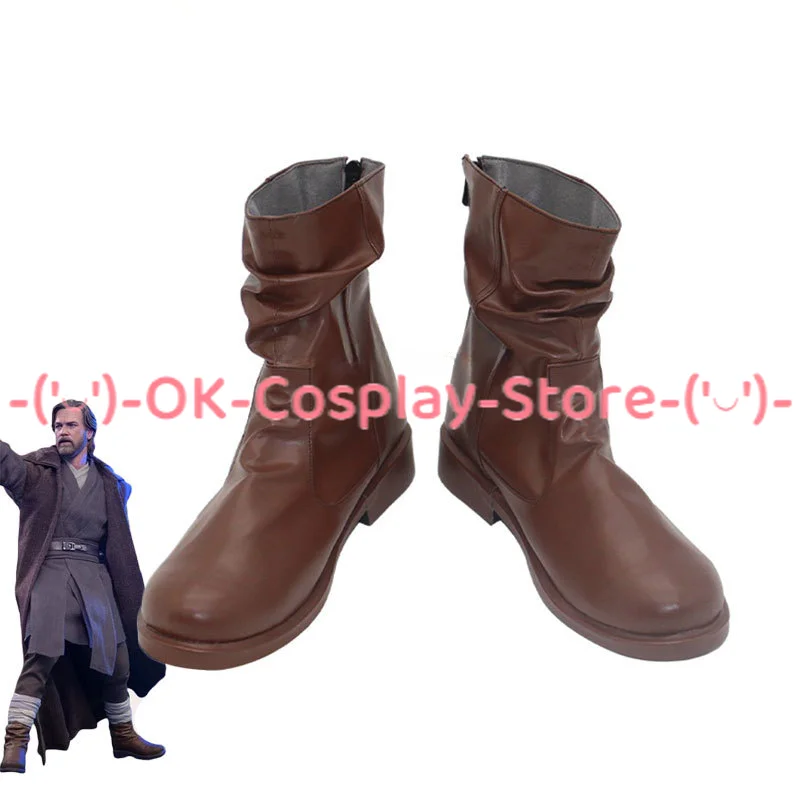 

Obi Wan Cosplay Shoes PU Shoes Halloween Carnival Boots Kenobi Cosplay Prop Custom Made