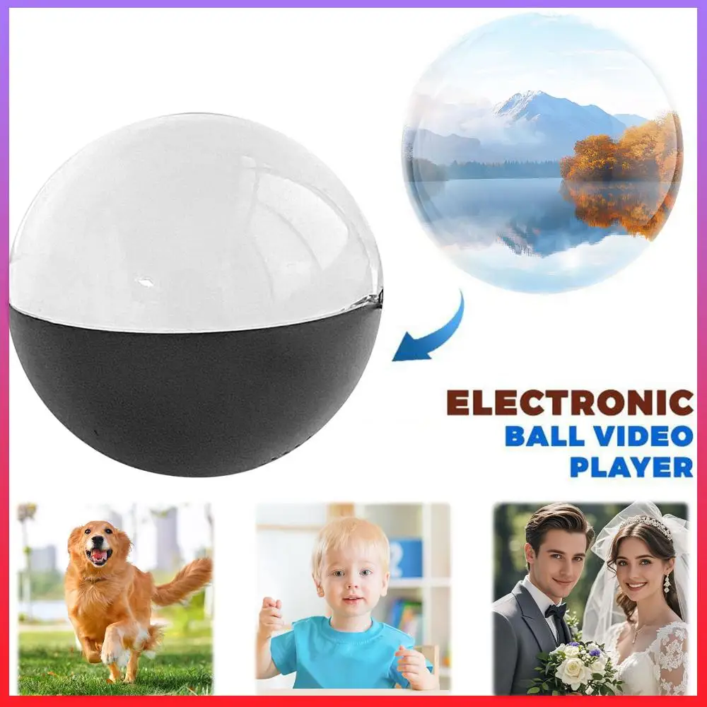 

2.7In 3D Memory Orb Rechargeable Spherical Video Screen Electronic Display Memory Crystal Ball DIY Gift for Anniversary Birthday