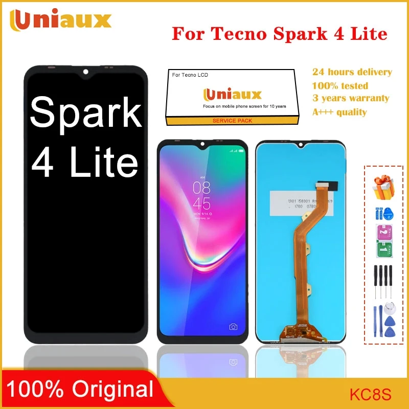 

ЖК-дисплей 6,52 дюйма для Tecno Spark 4 Lite KC8S, детали для замены ЖК-дисплея