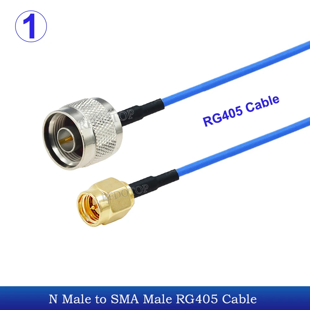 1Pcs RG-405 SMA Male/Female to N Male/Female Connector 50Ohm N to SMA RG405 RF Coaxial Pigtail Cable Extension Jumper 15CM-10M