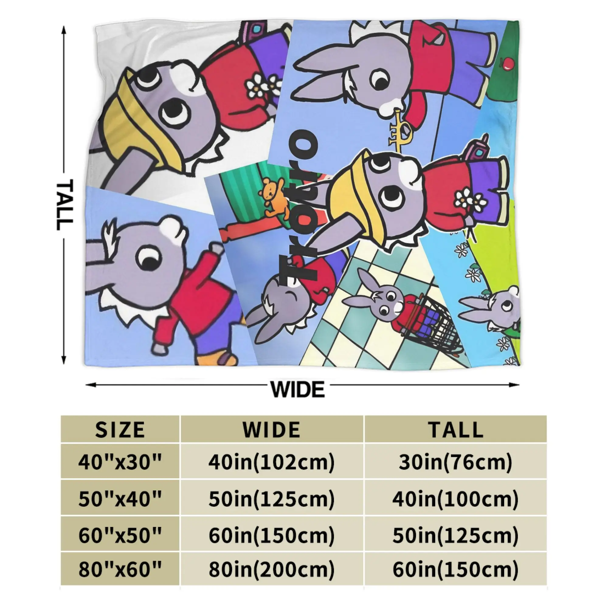Trotro dos desenhos animados cobertor capa bonito pequeno burro fuzzy lance cobertores verão ar condicionado decoração colcha leve
