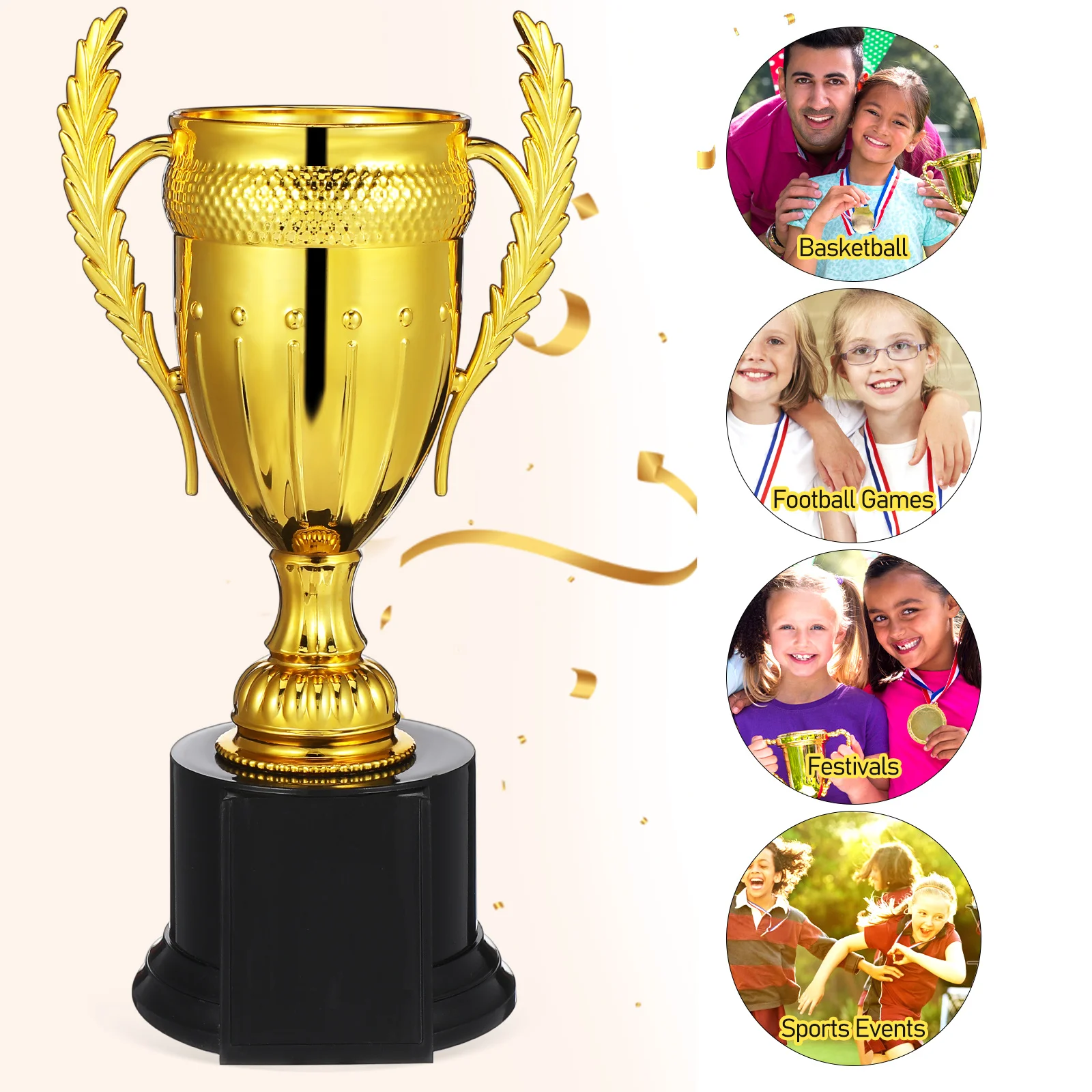 

Золотой кубок трофей, портативный пластиковый трофей, награда за спортивные игры, вечеринки, соревнования, трофеи победителя для занятий спортом