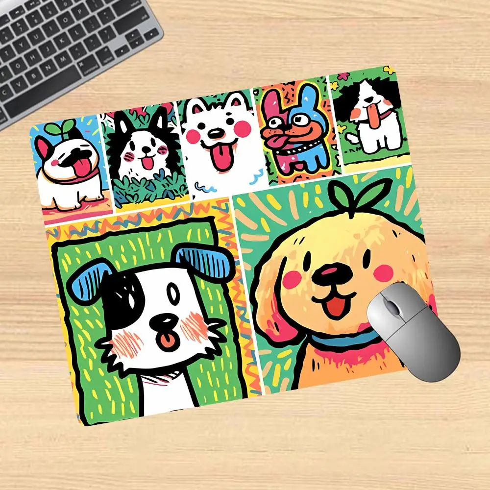 

Colorful Dogs Mouse Pad For Small Size Gaming Mouse Pad Gamer Company Keyboard Mouse Mats Carpet Computer Desk Mats