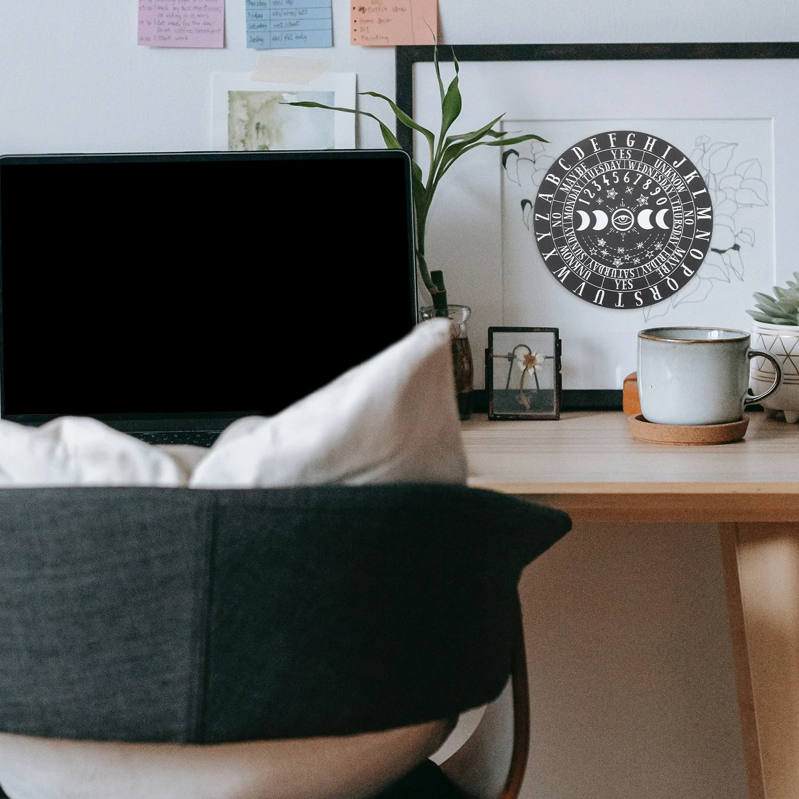 Planche de Divination en bois, 2 pièces, décoration Portable pour la maison et le bureau, sculpture exquise, pièce d'art pour la méditation, Tarot, lecture, accessoire d'autel