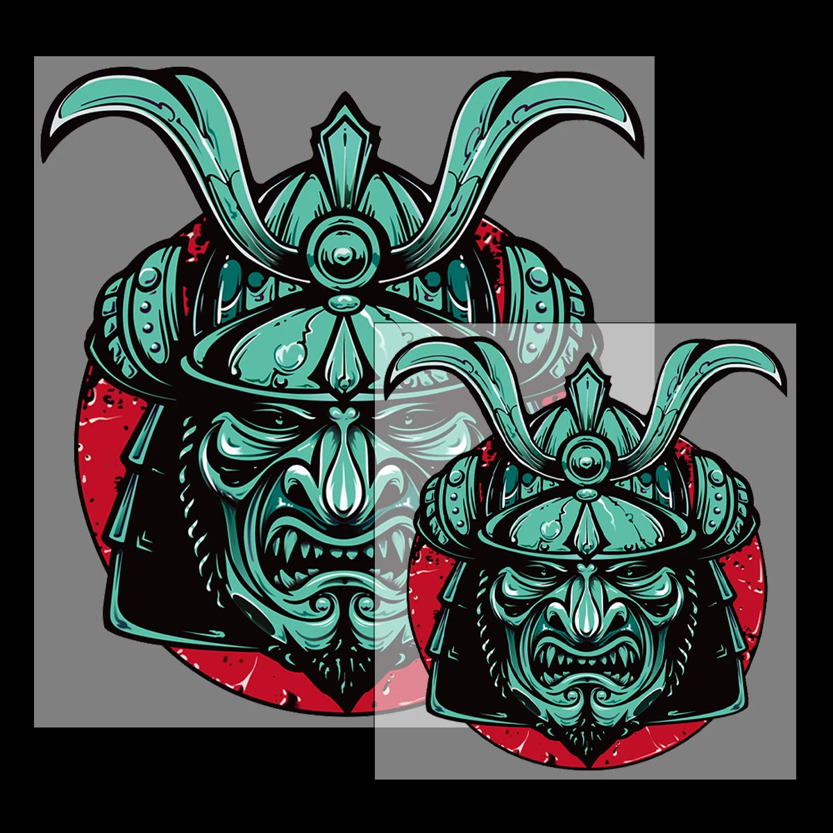 

JDM бронза самурай светоотражающие наклейки для автомобиля мотоцикл скутер мото авто кузов лобовое стекло топливный бак шлем виниловая наклейка аксессуары