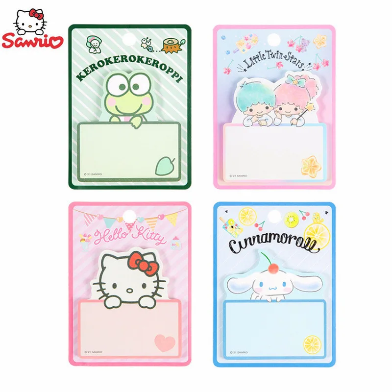 Sanrio 4-Piece Notepad Kawaii Hello Kitty Cinnamoroll Students Learn To Leave Notes When Going Out School Office Stationery