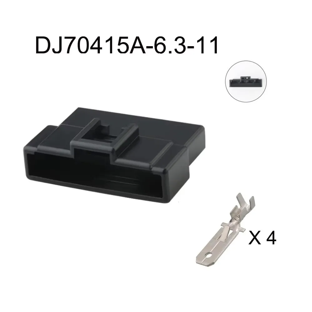 1 SET DJ70415A-6.3-11 auto Waterproof connector 4 pin automotive Plug famale male socket Includes terminal seal