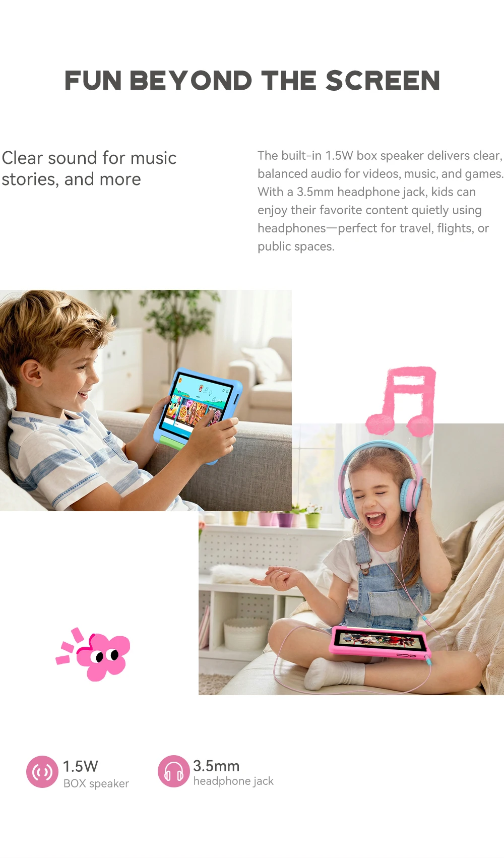 ALLDOCUBE KIDO Unisoc T310 8'' Kinder-Tablet 7GB (3GB+4GB Virtuell) RAM 32GB ROM 5000mAh Android 15 Go – Detail 8