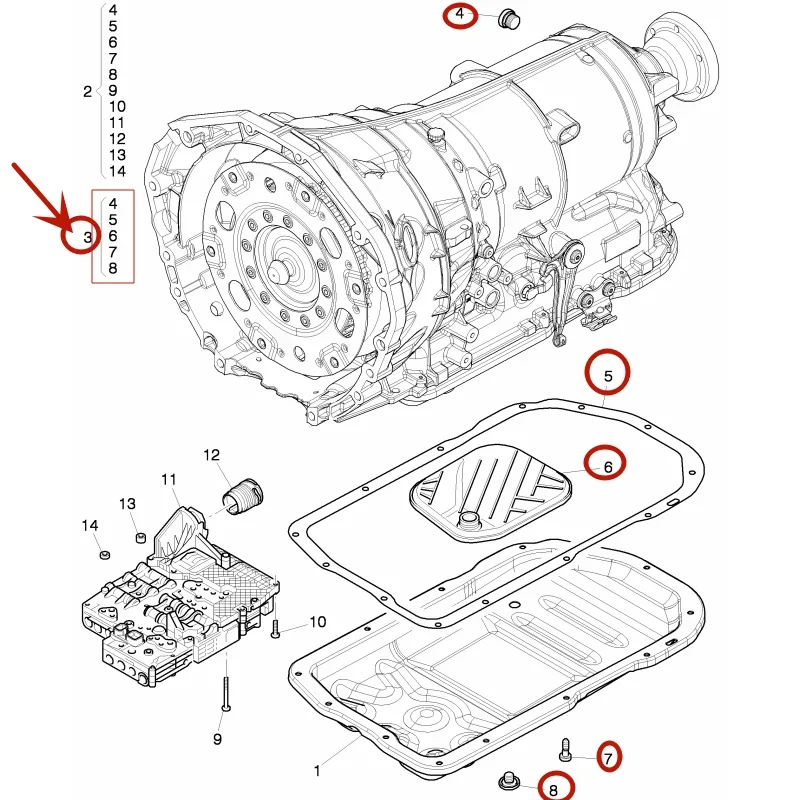 3Y0398008 Transmission Filter Service Kit For Bentley Mulsanne Oil Sump