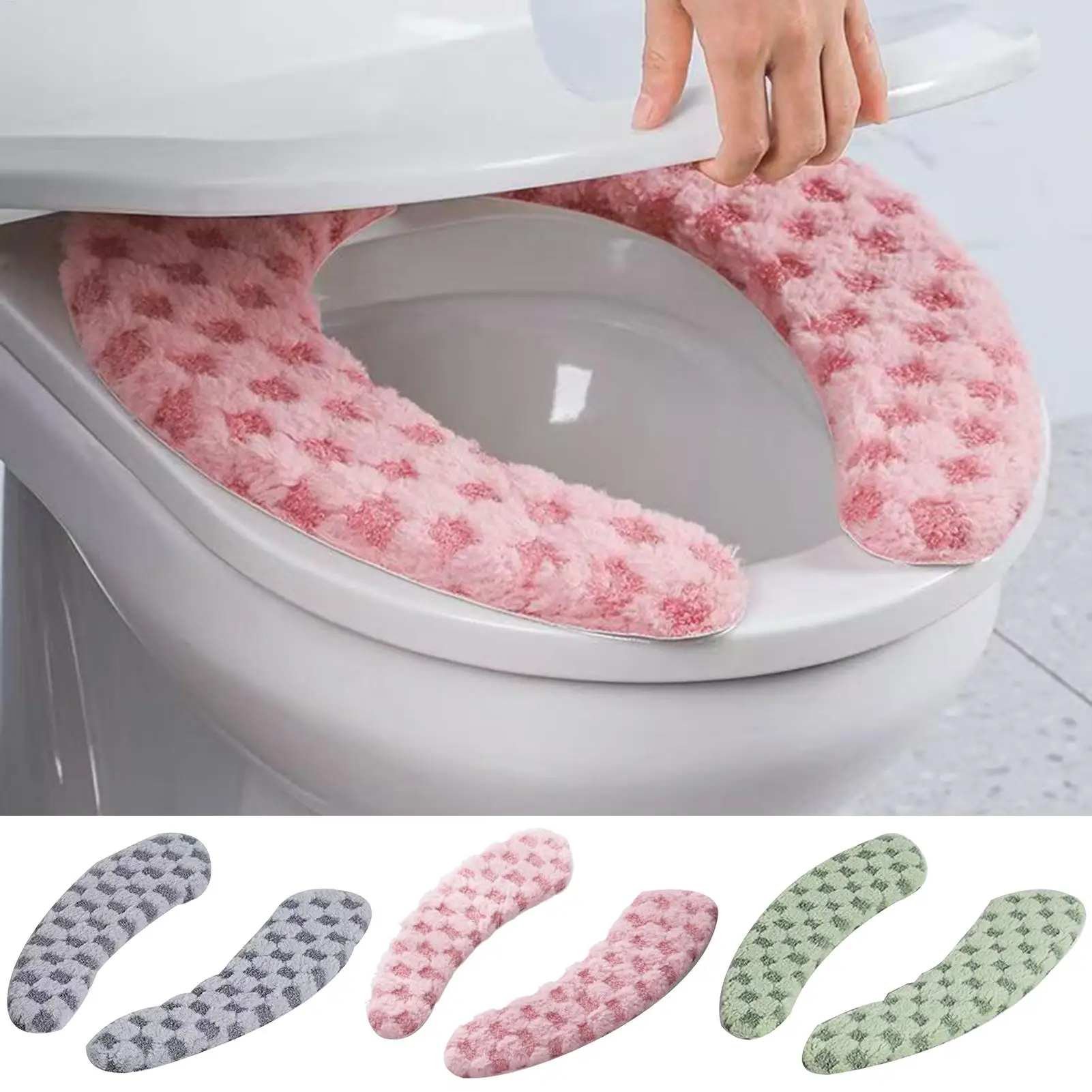 Instant Winter Comfort Toilet Seat Pad Soft Adhesive Cushion for Immediate Warmth, Washable & Universal Fit Home & women Care