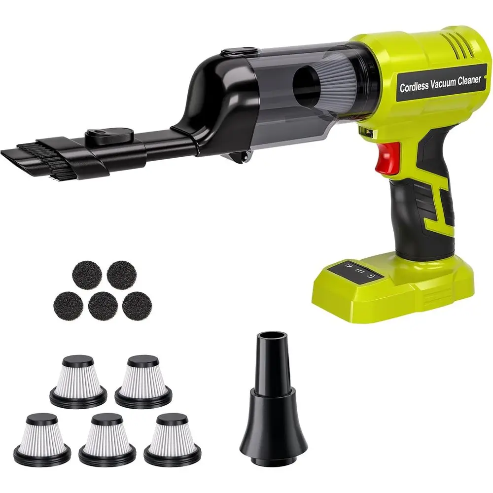 Cordless Vacuum, 18V Battery Compatible, Handheld Electric Vacuum Cleaner, 105AW Suction, 3-Speed Car Vacuum for Home Pet Hair,