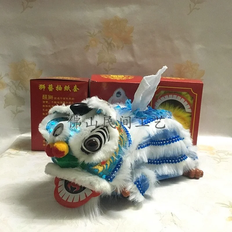 Lion-awakening Ornaments National Tide Dance Lion Tissue Sets Paper Boxes Home Lion Head Folk Crafts, New Year's Gifts