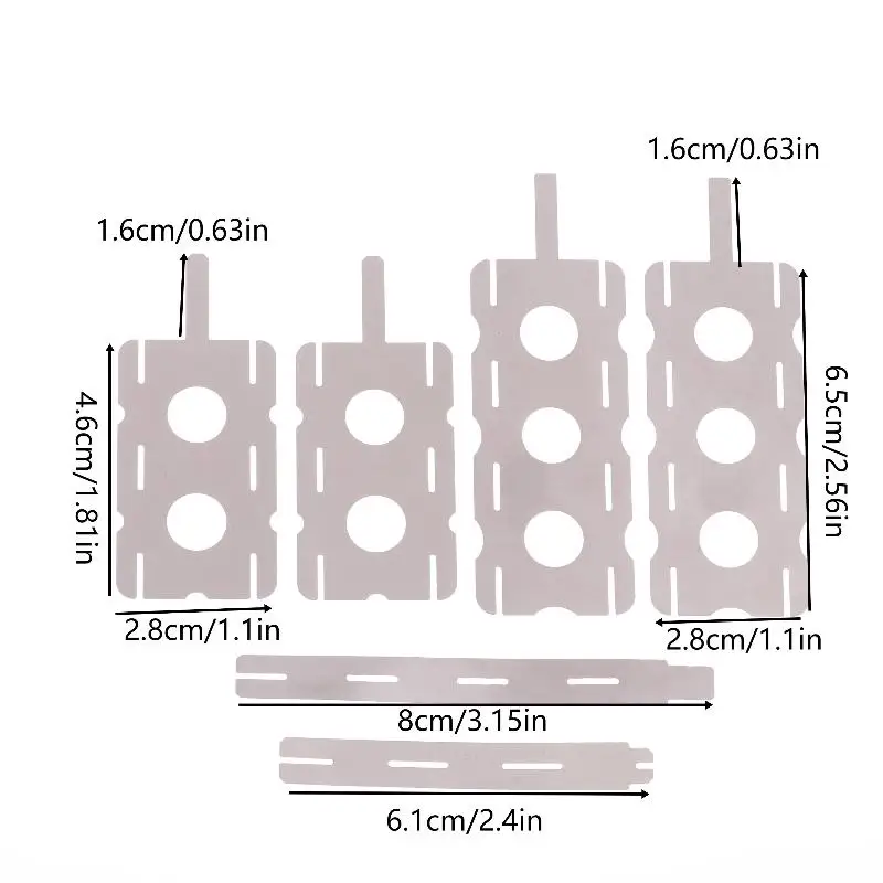 【30Pcs 18650 Lithium Battery Nickel Sheet Polygonal Battery Nickel Sheet For Spot Welding Machine Batteries Connection Sheet】