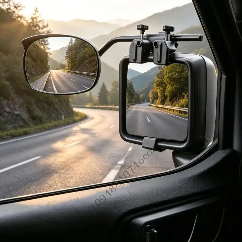 Universal Wide Mirror For Improved Visibility And Blind mark Reduction
