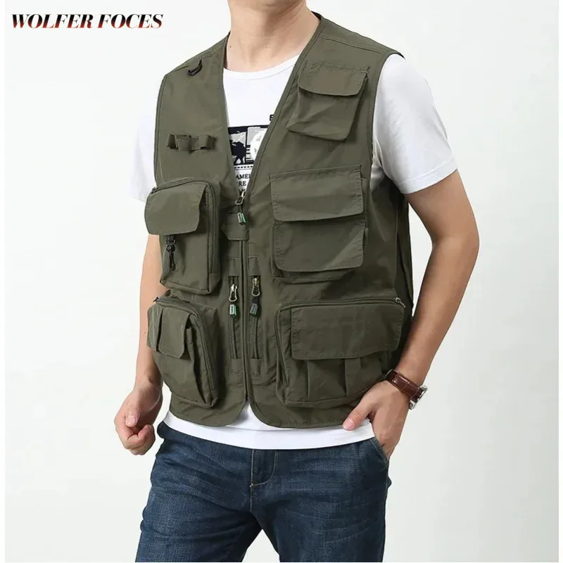 

Vest Mountaineering Sleeveless Waistcoat Jacket Men's MAN Clothing Free Fishing Shipping Work Plus Size Outerwear Tactical Vests