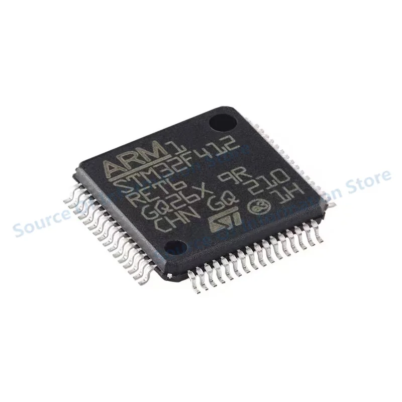 5Pcs STM32F412RET6 LQFP-64 Microcontroller, 32-bit Cortex-M4 MCU with FPU, New Original