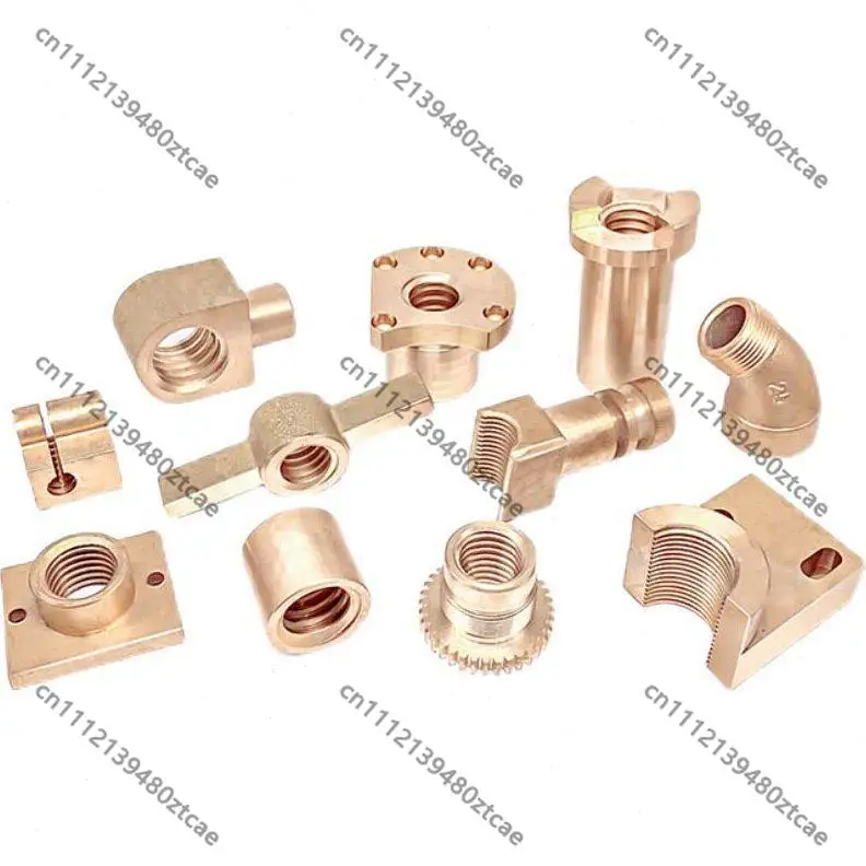 Trapezoidal Lead Screw Nut Copper Nut T-Type Screw Threaded Rod for Linear Motion