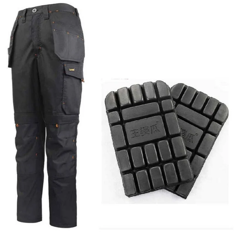 Men Casual Pants Tactical Joggers Cargo Pants Multi-Pocket Trousers Electrician Pants With Knee Protection Pads