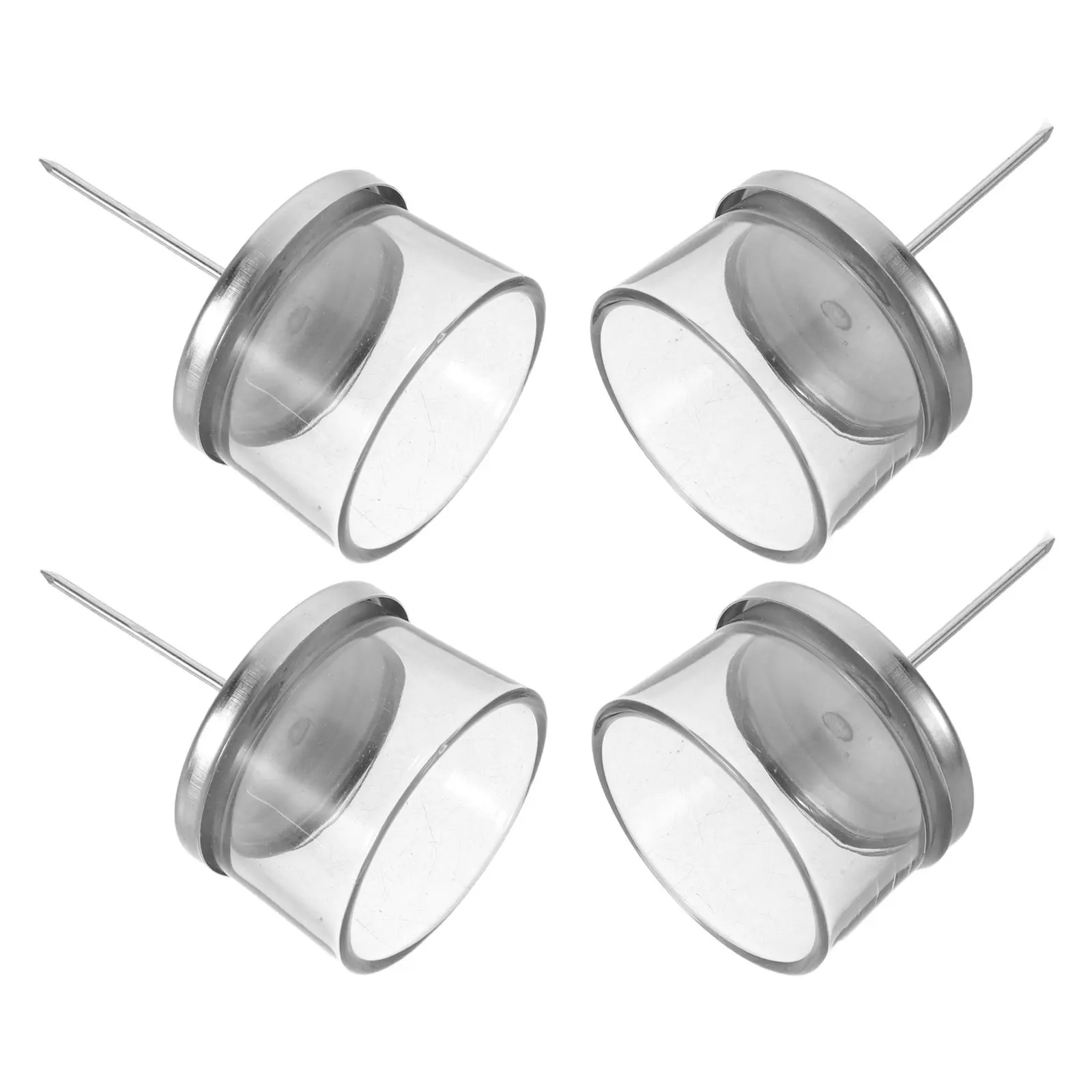 4pcs Candle Holder With Stakes Glass Metal Christmas Advent Wreaths Candle Stand  Candlelight Holder Insert Candle Cups