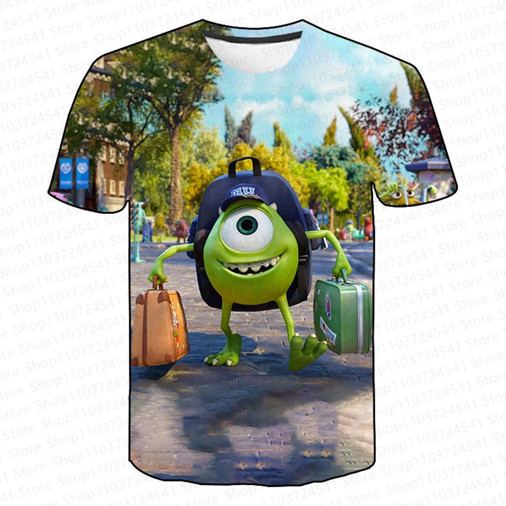 Monster Inc HD Graphic Casual 3D Printed Tshirts Kids Tops 2024 Summer Girls/Boys Cosplay Clothing Personalized Graphic Printing