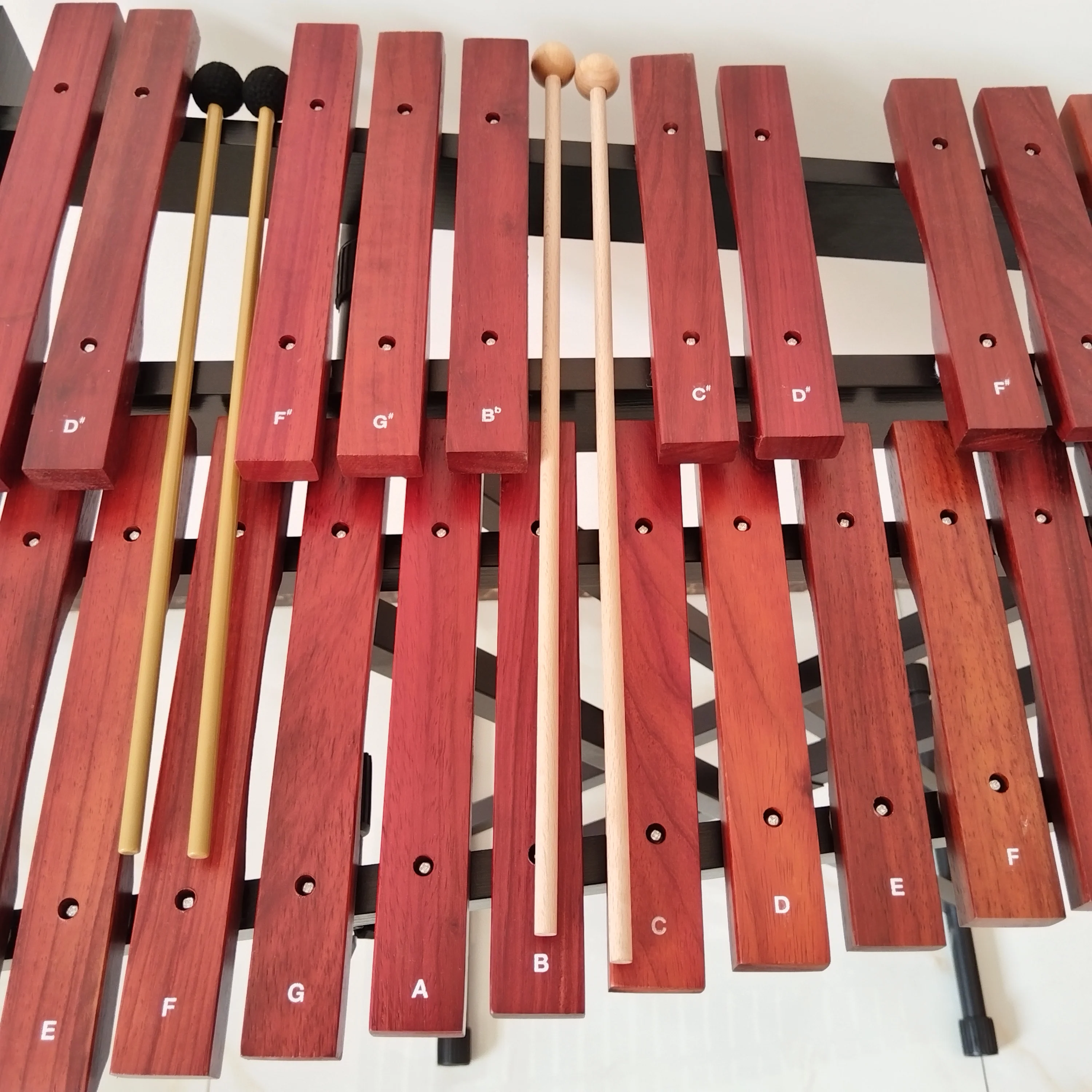 Professional 37 Tone Red Wood Marimba 37 Key Knock Lute Percussion Musical Instrument 37 Tone Xylophone Knock Piano
