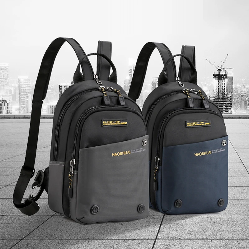 

Мужская сумка через плечо, многофункциональная нагрудная сумка с карманом для мобильного телефона, регулируемым плечевым ремнем, рюкзак с несколькими карманами, костюма