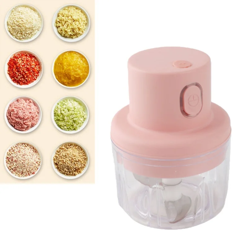250ml  Electric Meat Grinder Food Chopper  Kitchen  USB Charging Electric Food Processor Electric Garlic Chopper