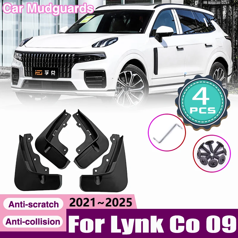 

4 шт. автомобильные брызговики для Lynk Co 09 EX11 2021 ~ 2024 2025 Nordcross 001 брызговики брызговики на крыло аксессуары