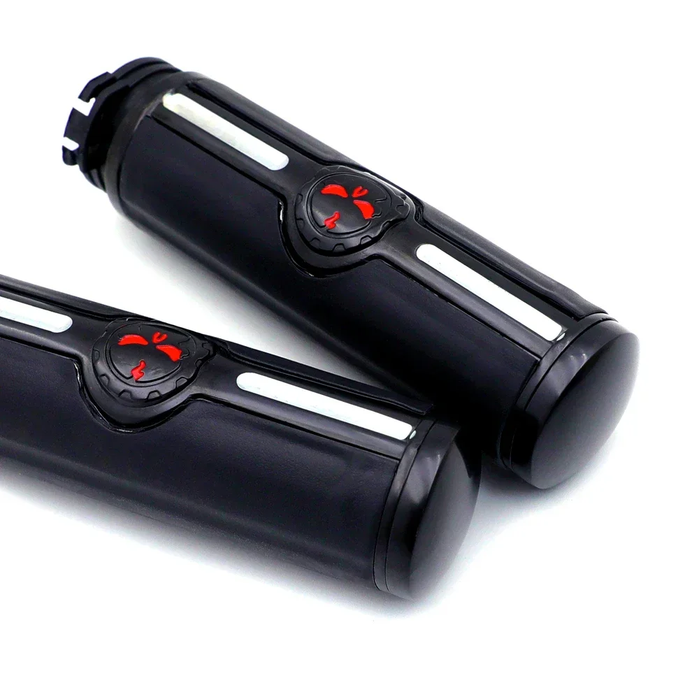For Harley Davidson 1996-Later VRSC XL XR Dyna Softail YAMAHA Kawasaki Classic Motorcycle Parts Skull 1" Mechanical Hand Grips - view 5