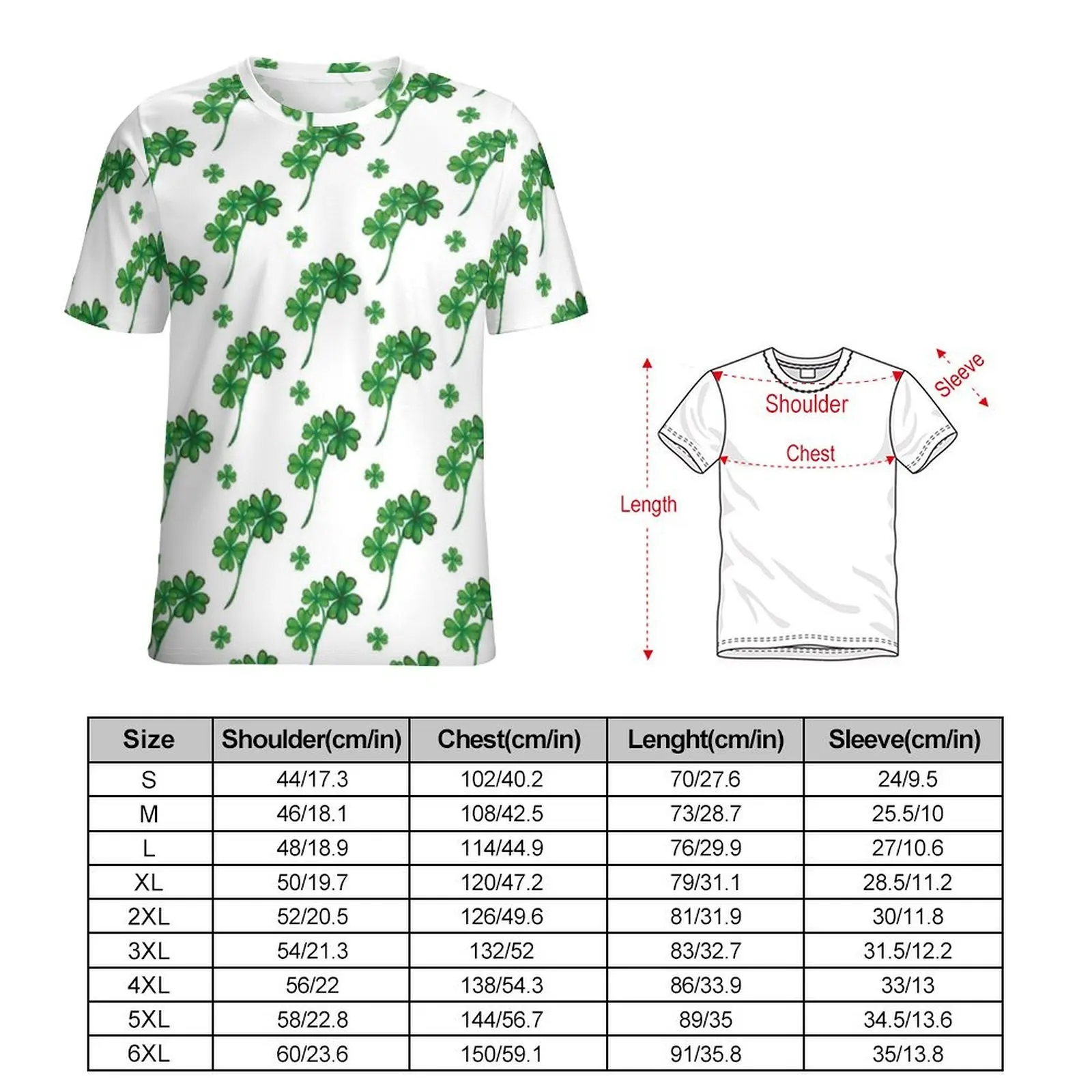 Mens Irish Shamrock T Shirt St Patricks Day Fashion T Shirts Short Sleeve Tshirt Hot Sale Beach Classic Plus Size Top Tees