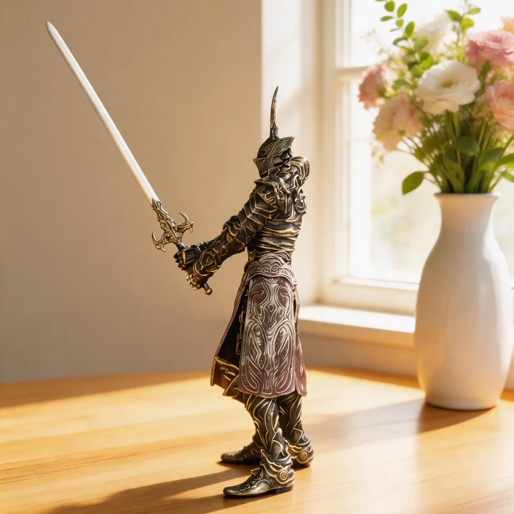 Demon Souls Penetrating Knight Metas Action Figure Model Dark Style Desktop Ornament Trendy Collectible Gift For Adult Collector - view 3